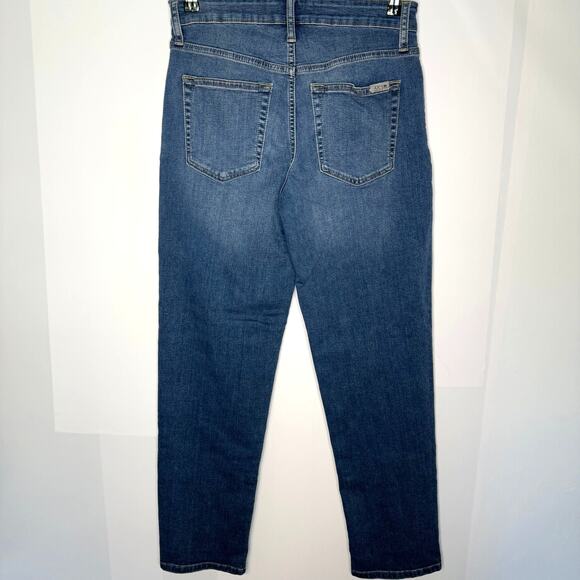 Joe's Jeans High Rise Straight Leg Stretchy Med Blue Wash Jeans Size 26 - Picture 4 of 6